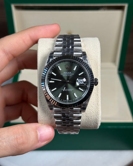 ROLEX DATEJUST ESTRIADO FONDO VERDE SUIZO