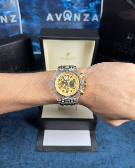 HUBLOT BIG BANG MAGIC SAPPHIRE - DORADO