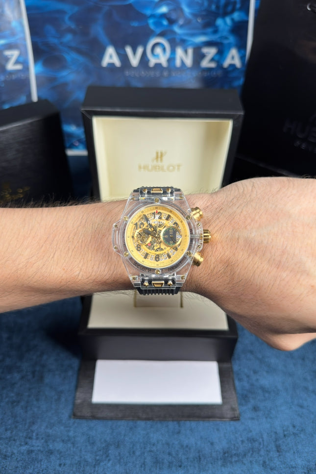 HUBLOT BIG BANG MAGIC SAPPHIRE - DORADO