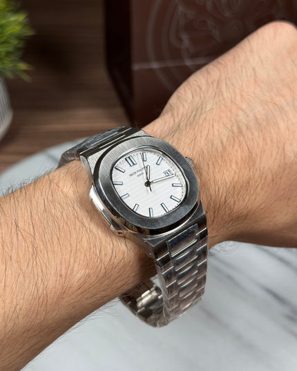 PATEK PHILIPPE PLATEADO WHITE DIAL