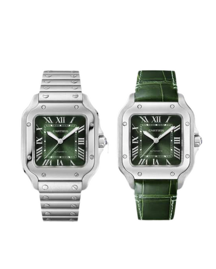 CARTIER SANTOS SUIZO DOBLE EXTENSIBLE - FONDO VERDE