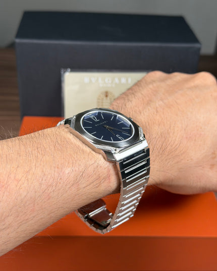 BVLGARI OCTO FINISSIMO - PLATA FONDO AZUL