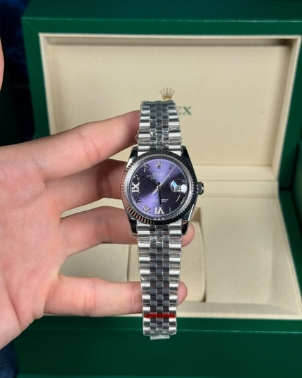 ROLEX DATEJUST DAMA 36MM VIOLETA SUIZO DIAMANTES