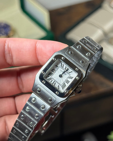 CARTIER SANTOS PLATEADO MINI DAMA