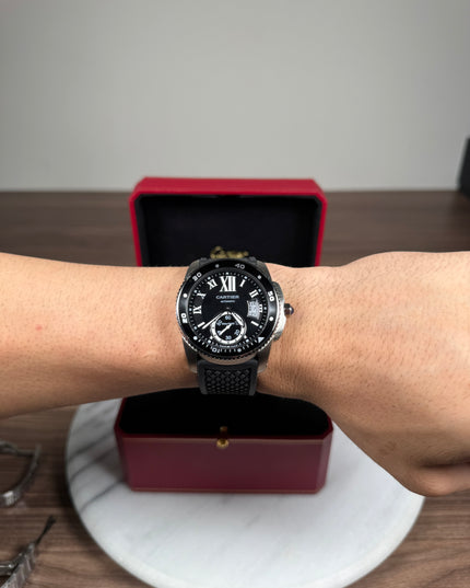 CARTIER DIVER AUTOMATIC - NEGRO/PLATEADO