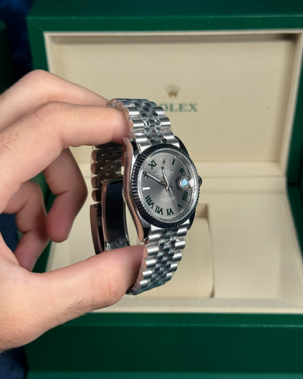 ROLEX DATEJUST WIMBLENDON DAMA SUIZO - JUBILEE BISEL ESTRIADO