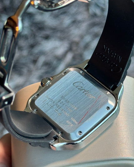 CARTIER SANTOS EXTENSIBLE CAUCHO - FONDO BLANCO