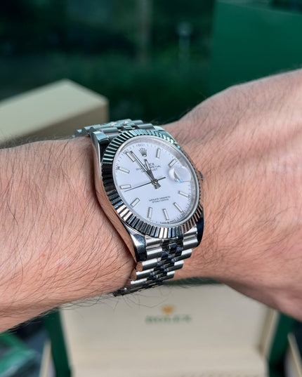 ROLEX DATEJUST SUIZO FONDO BLANCO