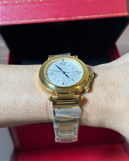 CARTIER PASHA PLATEADO DORADO