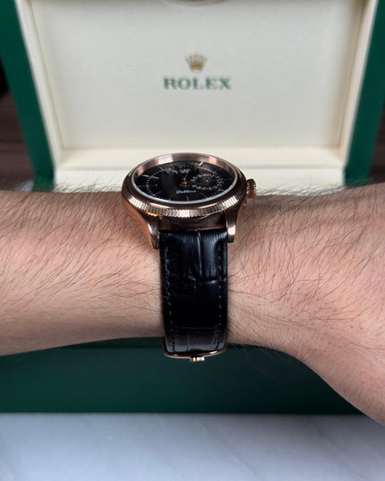 ROLEX CELLINI DATE - ROSEGOLD NEGRO