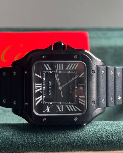 CARTIER SANTOS SUIZO DOBLE EXTENSIBLE - NEGRO