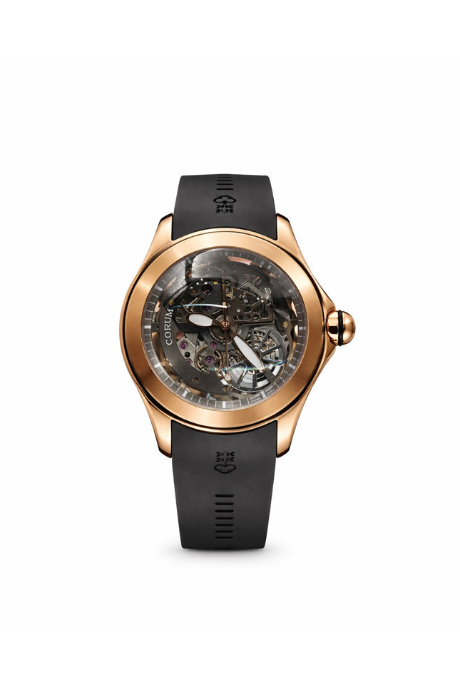 CORUM BUBBLE SKELETON NEGRO/DORADO