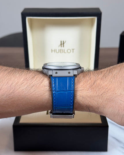 HUBLOT CLASSIC TITANIUM FUSION BLUE DIAL
