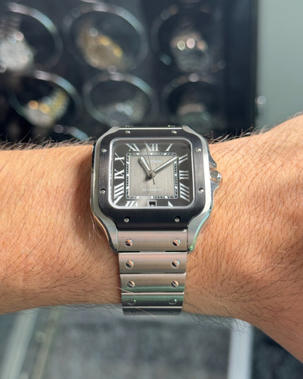 CARTIER SANTOS SUIZO - FONDO NEGRO