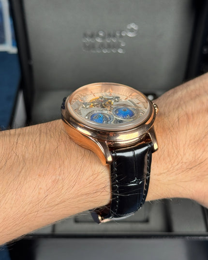 MONTBLANC TOURBILLON CYLINDRIQUE GEOSPHERES VASCO DA GAMA WHITE DIAL