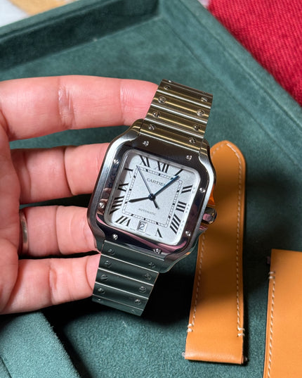 CARTIER SANTOS SUIZO DOBLE EXTENSIBLE - PLATEADO