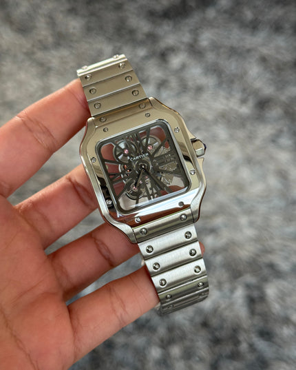CARTIER SANTOS SKELETON - PLATEADO