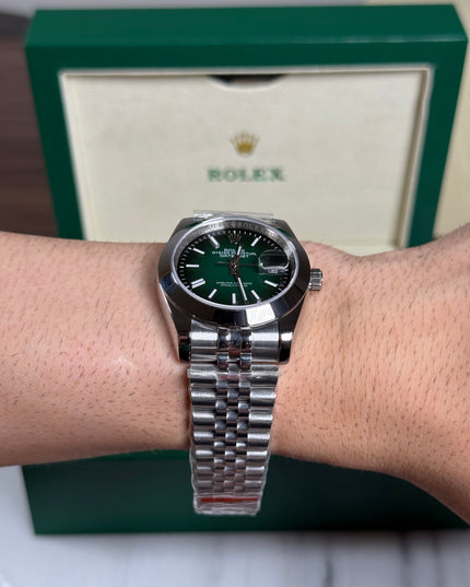 ROLEX DATEJUST 36MM GREEN DIAL JUBILEE