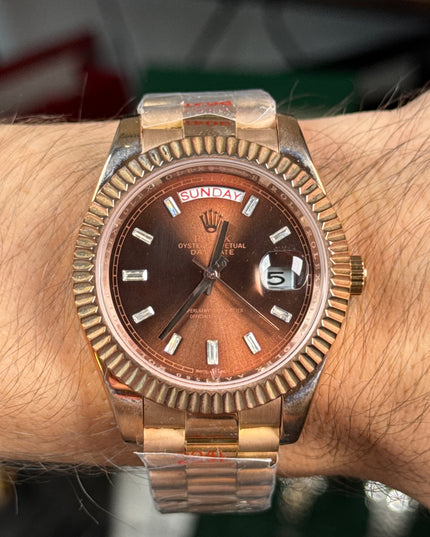 ROLEX DAY DATE ROSEGOLD - FONDO CAFÉ