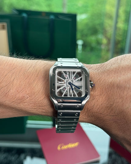 CARTIER SANTOS SKELETON - PLATEADO