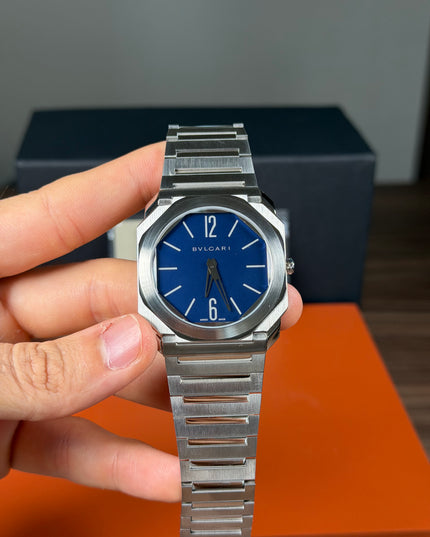BVLGARI OCTO FINISSIMO - PLATA FONDO AZUL