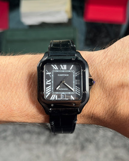 CARTIER SANTOS NEGRO PIEL