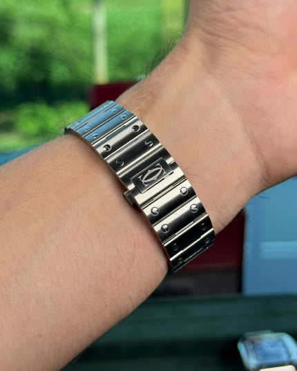 CARTIER SANTOS SUIZO DOBLE EXTENSIBLE - FONDO VERDE