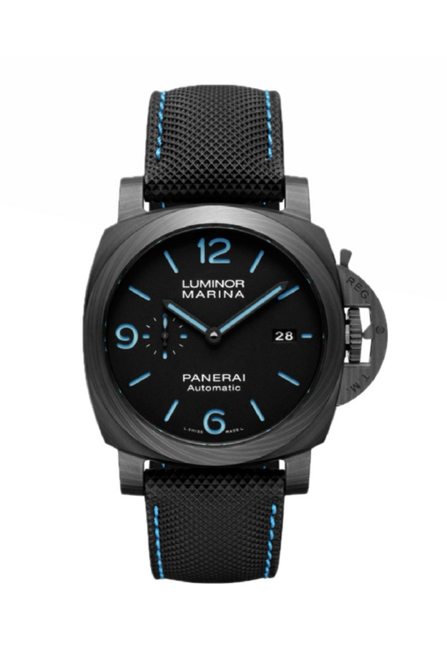 PANERAI MARINA - NEGRO CON DETALLES AZULES