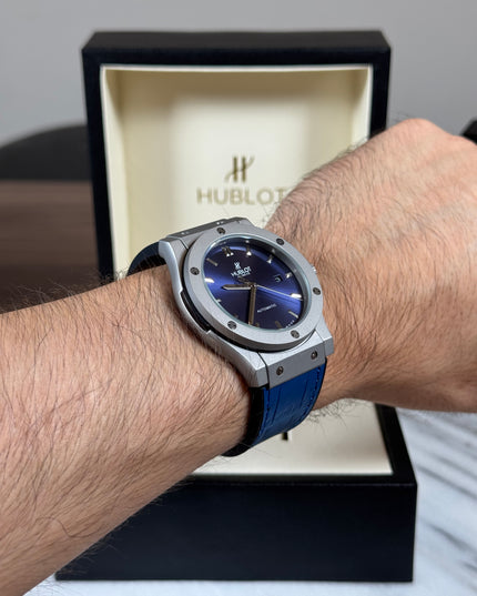 HUBLOT CLASSIC TITANIUM FUSION BLUE DIAL