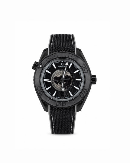 OMEGA SEAMASTER PLANET OCEAN DEEP BLACK  GMT