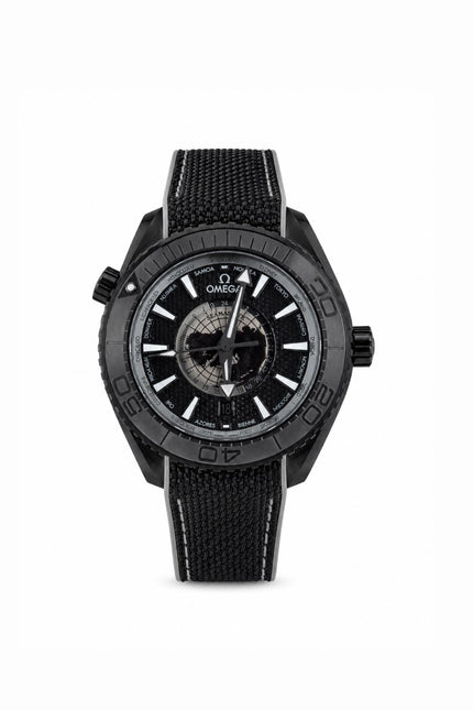 OMEGA SEAMASTER PLANET OCEAN DEEP BLACK  GMT