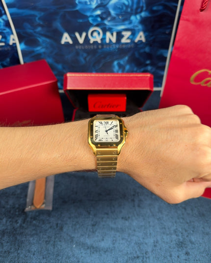 CARTIER SANTOS SUIZO DOBLE EXTENSIBLE - DORADO