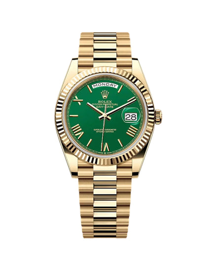 ROLEX DAY-DATE SUIZO - DORADO FONDO VERDE