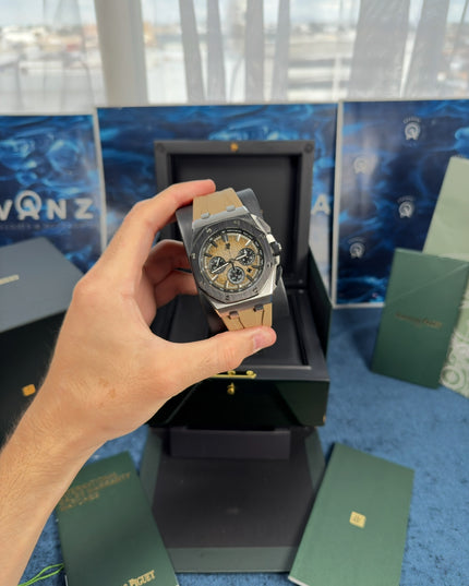 AUDEMARS PIGUET ROYAL OAK OFFSHORE CRONÓGRAFO SUIZO - CAFÉ CLARO
