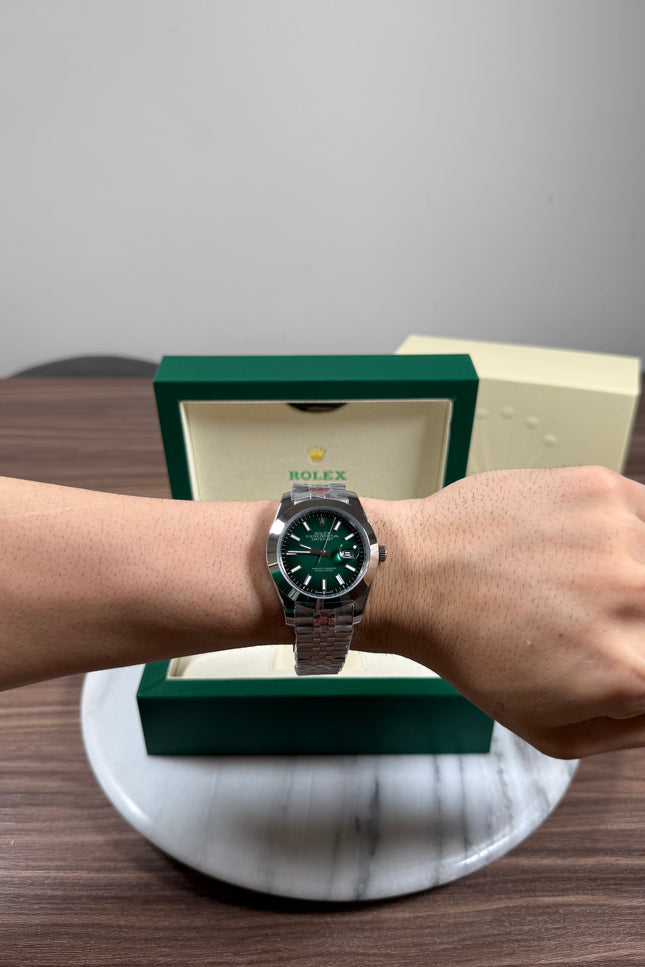 ROLEX DATEJUST 42MM GREEN DIAL JUBILEE