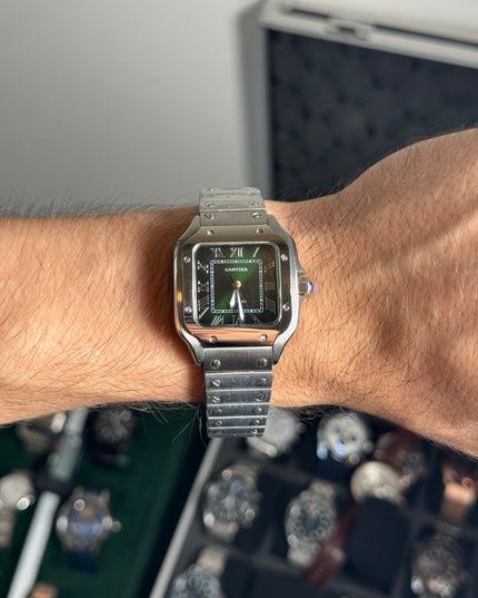 CARTIER SANTOS 36MM - FONDO VERDE