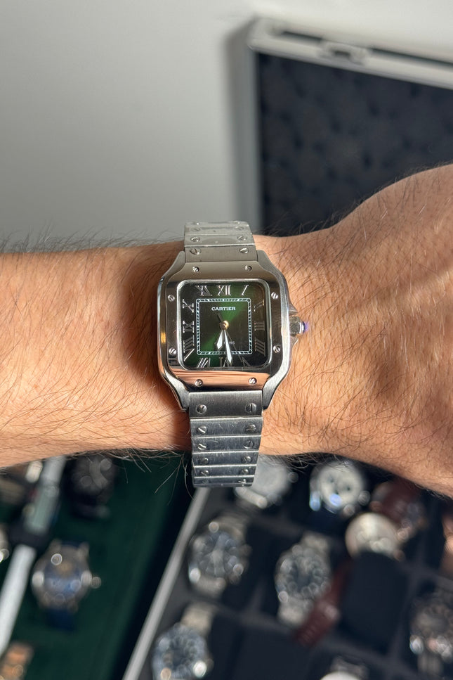 CARTIER SANTOS 36MM - FONDO VERDE