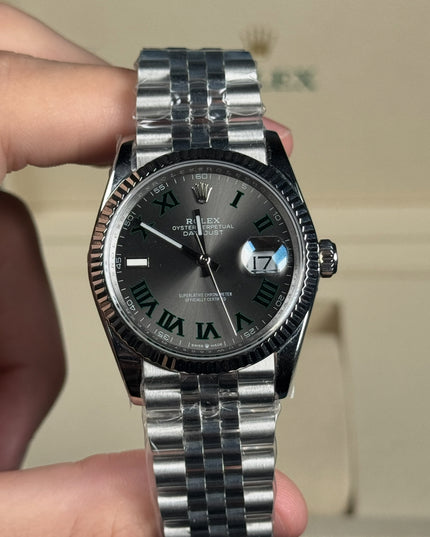 ROLEX DATEJUST WIMBLENDON DAMA SUIZO - JUBILEE BISEL ESTRIADO