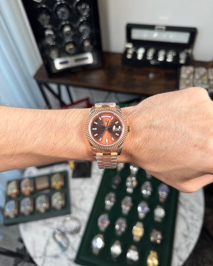 ROLEX DAY DATE ROSEGOLD - FONDO CAFÉ
