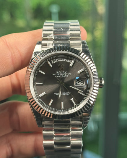 ROLEX DAY-DATE SUIZO - ACERO
