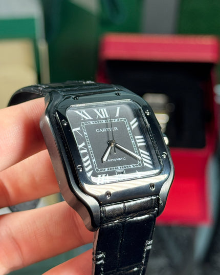 CARTIER SANTOS NEGRO PIEL