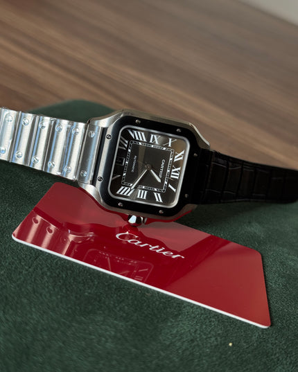 CARTIER SANTOS SUIZO - FONDO NEGRO