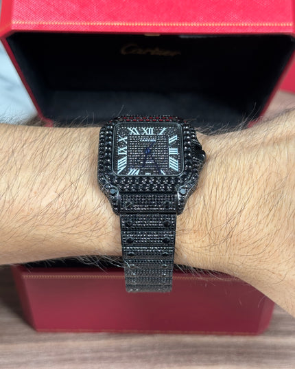 CARTIER SANTOS FULL ICE NEGRO SUIZO
