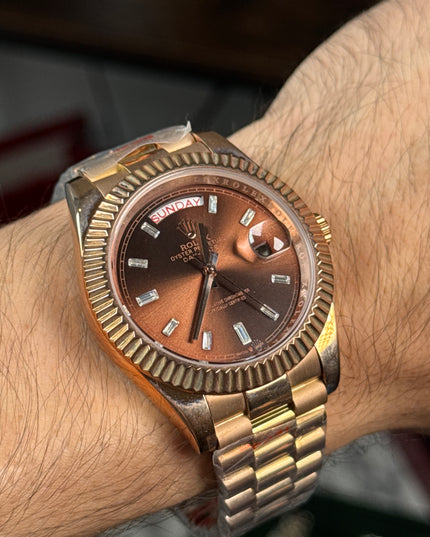 ROLEX DAY DATE ROSEGOLD - FONDO CAFÉ