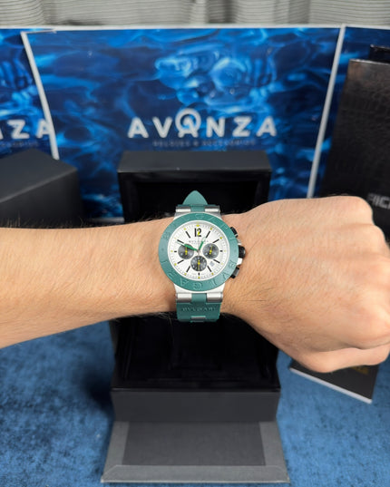 BVLGARI ALUMINIUM GREEN CRONÓGRAFO