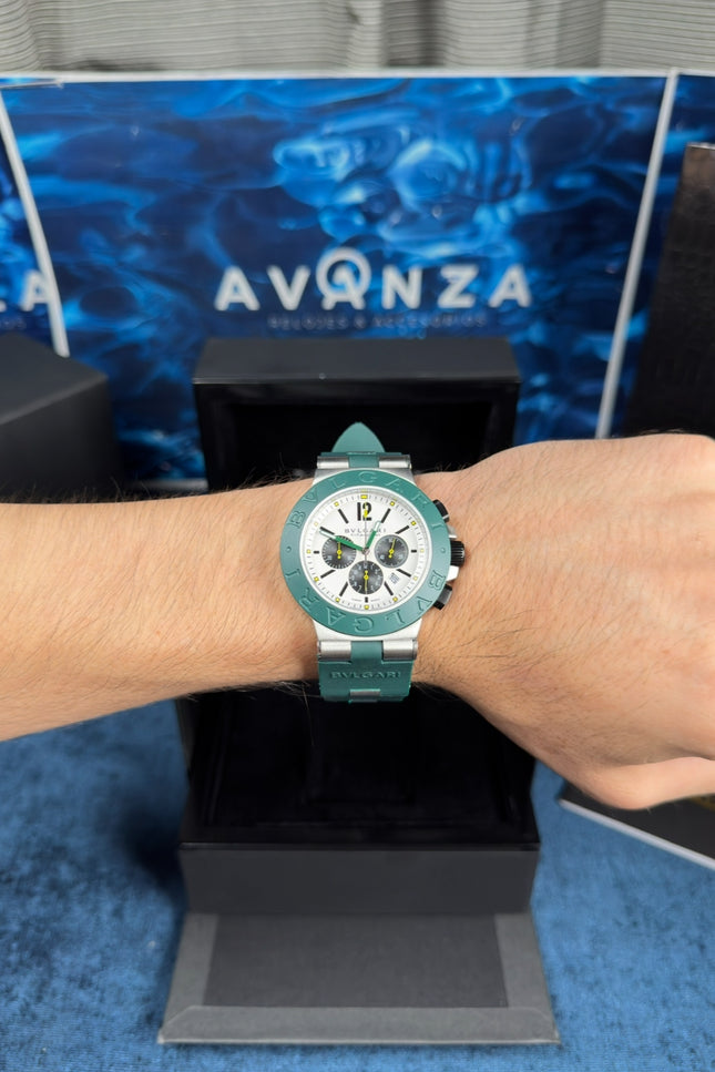 BVLGARI ALUMINIUM GREEN CRONÓGRAFO