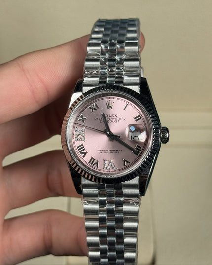 ROLEX DATEJUST DAMA 36MM ROSA SUIZO DIAMANTES