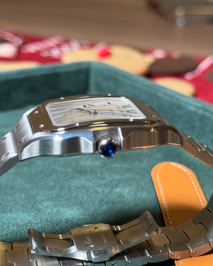 CARTIER SANTOS SUIZO DOBLE EXTENSIBLE - PLATEADO