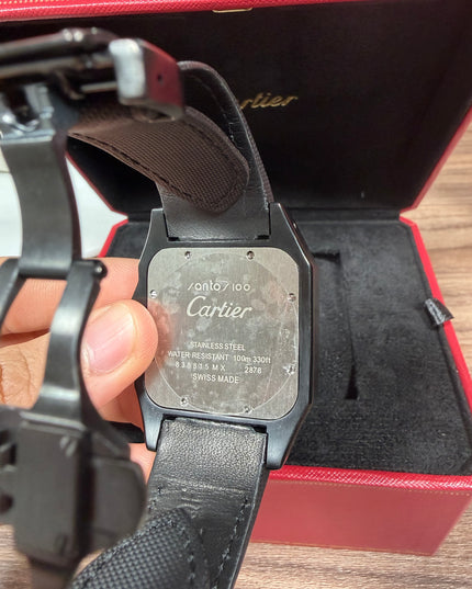 CARTIER SANTOS 100 NEGRO LONA