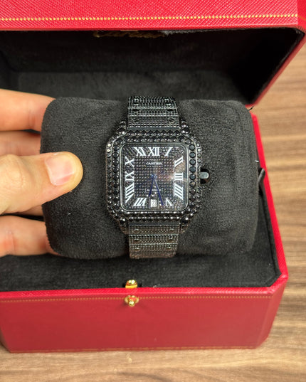 CARTIER SANTOS FULL ICE NEGRO SUIZO